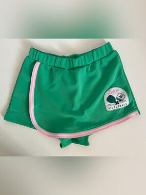 Mattel Barbie Green Pickleball Skort with White Logo